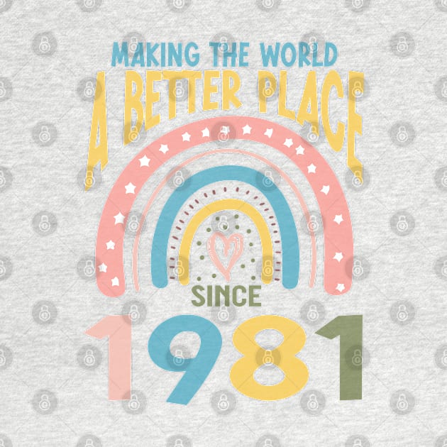 Birthday Making the world better place since 1981 by IngeniousMerch